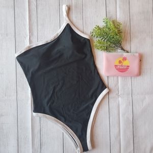 One shoulder cheeky Aerie one piece